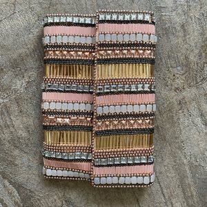 Beaded Jewel Clutch with Removable Chain